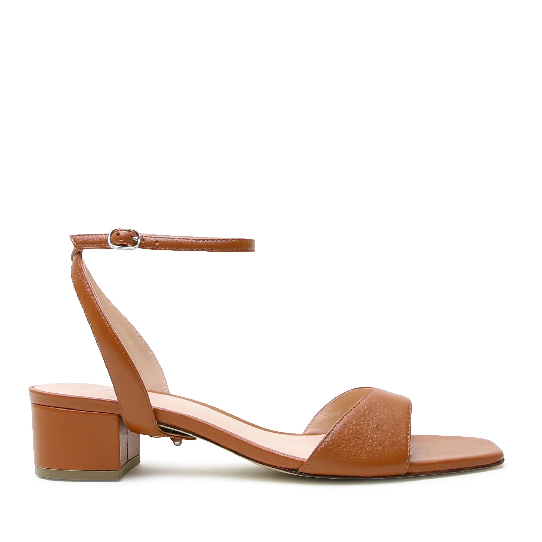 Cognac Square Sandal + Marilyn Strap