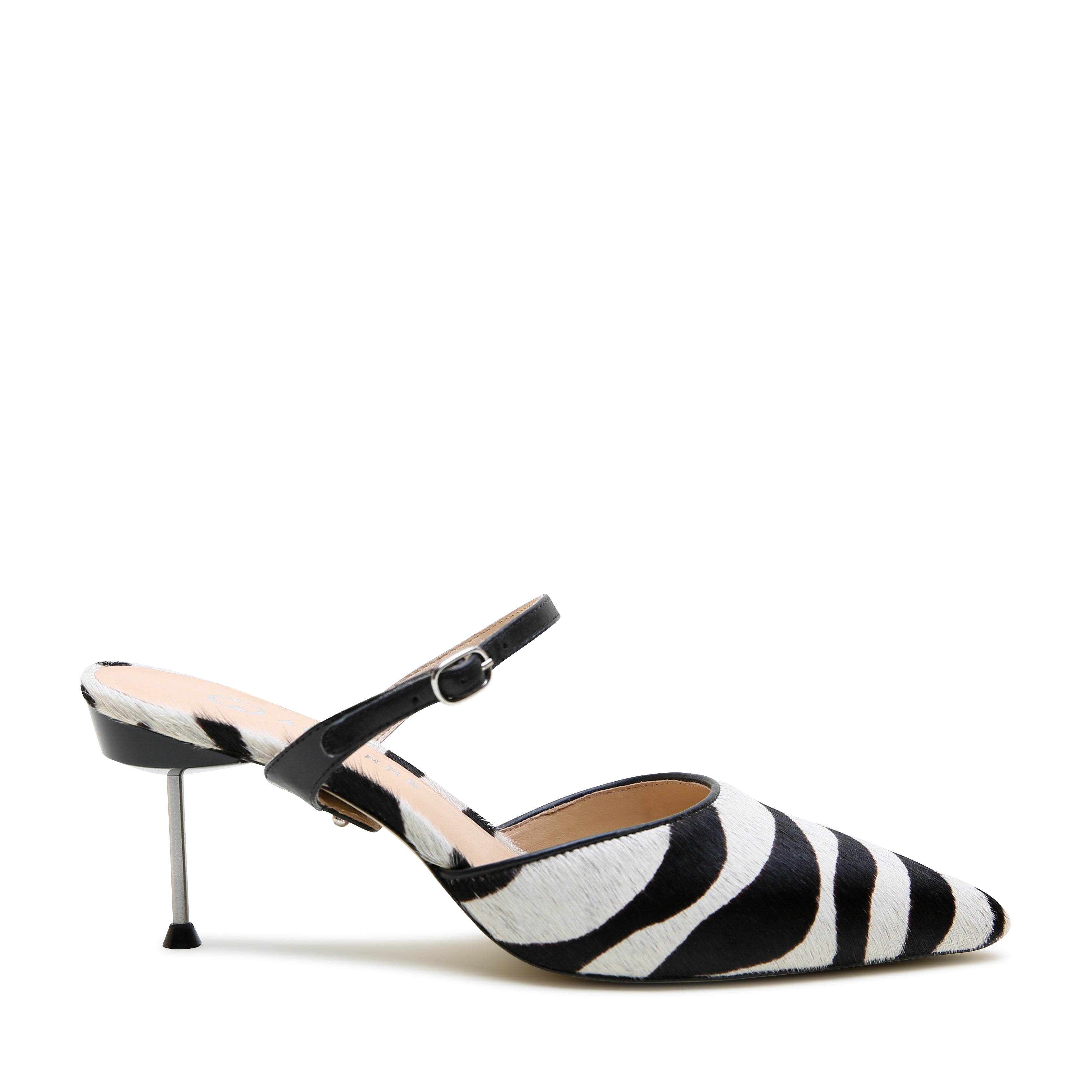 White Zebra Stiletto + Twiggy Strap