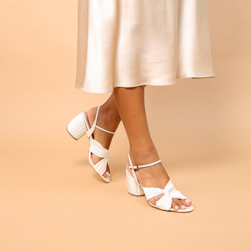 Alterre Ivory Twist Sandal + White Amal Strap | Ethical Luxury, Customizable Comfort, and Sustainable Shoes That Give Back