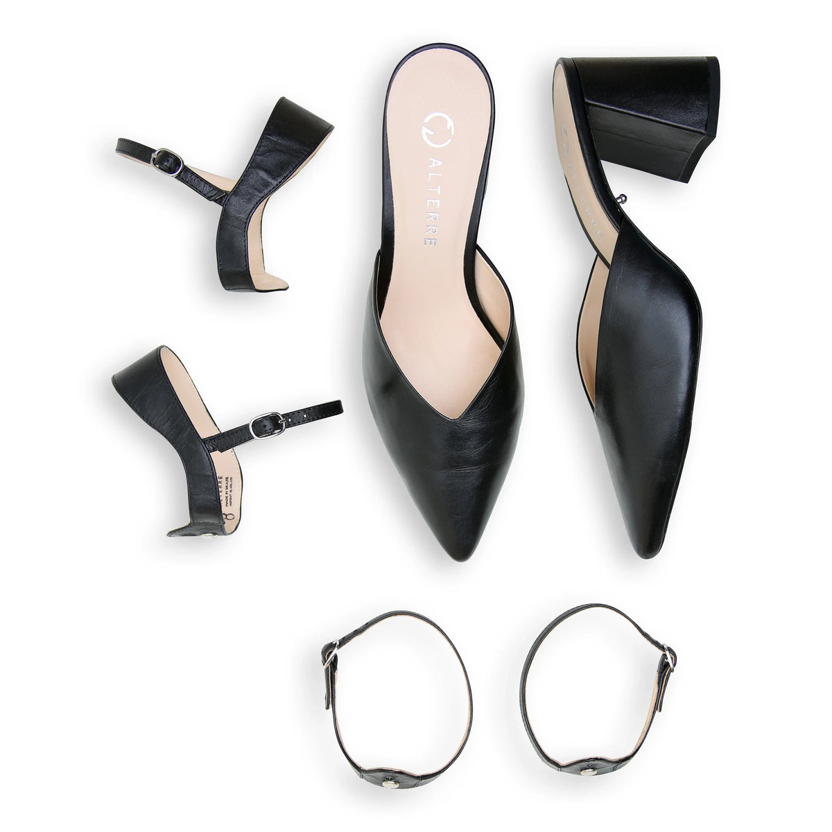 Shop Black V Mule Starter Kit | Alterre Interchangeable Loafers - Sustainable & Ethical Footwear
