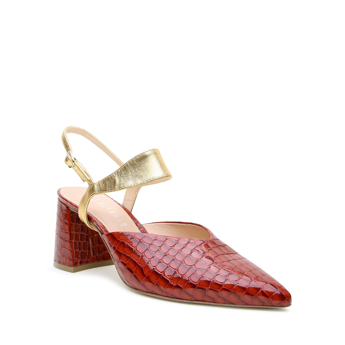 Clay Croc V Mule + Gold Elsie Strap