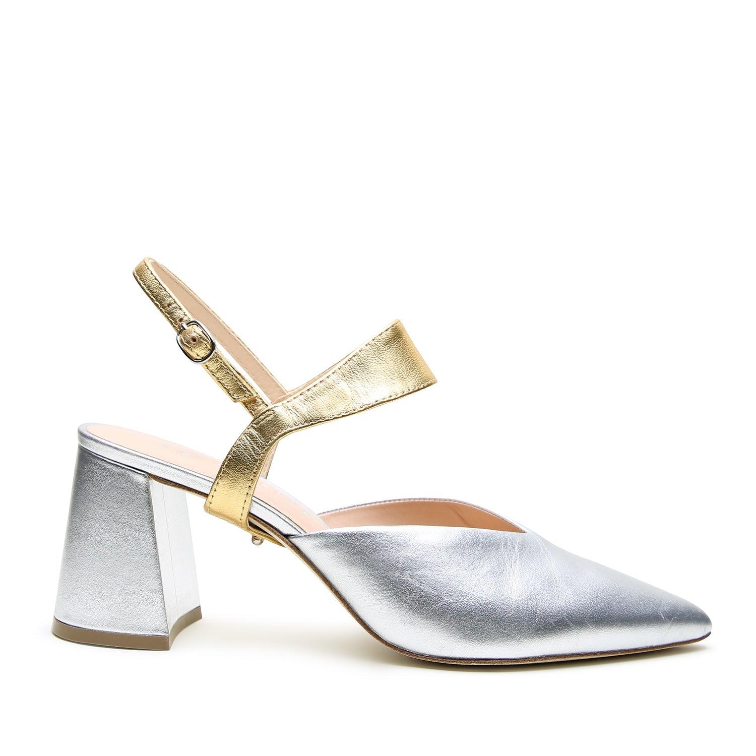 Silver V Mule + Elsie Strap