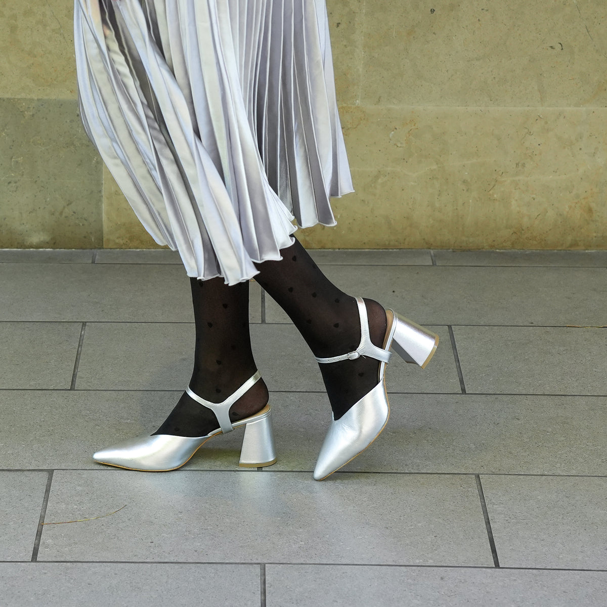 Alterre Silver V Mule + Jackie Strap | Ethical Luxury, Customizable Comfort, and Sustainable Shoes That Give Back