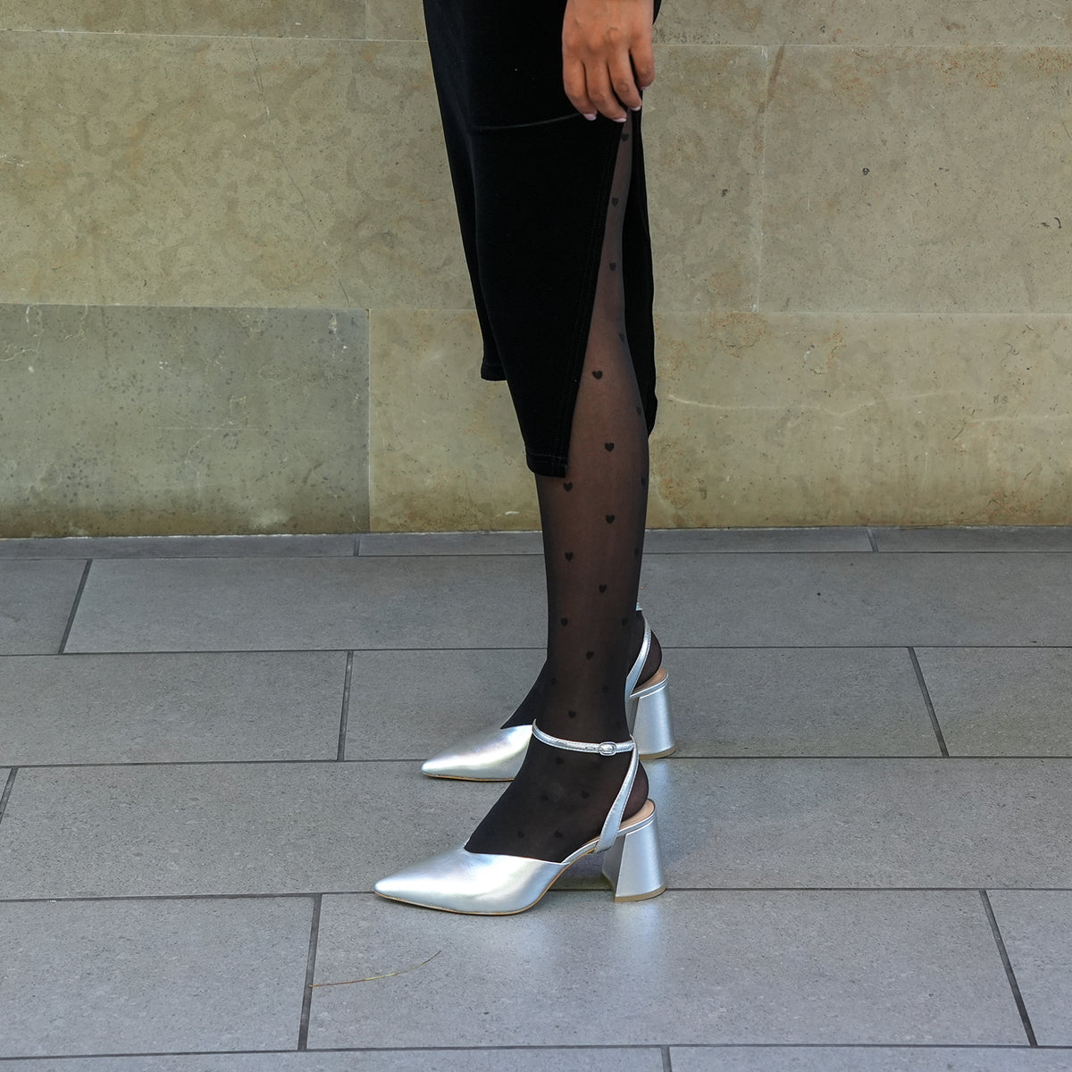 Shop Silver V Mule + Marilyn Strap | Customizable, Comfortable & Sustainable Shoes That Give Back – Ethical Luxury by Alterre