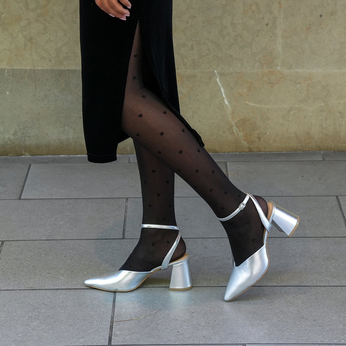 Alterre Silver V Mule + Marilyn Strap | Ethical Luxury, Customizable Comfort, and Sustainable Shoes That Give Back