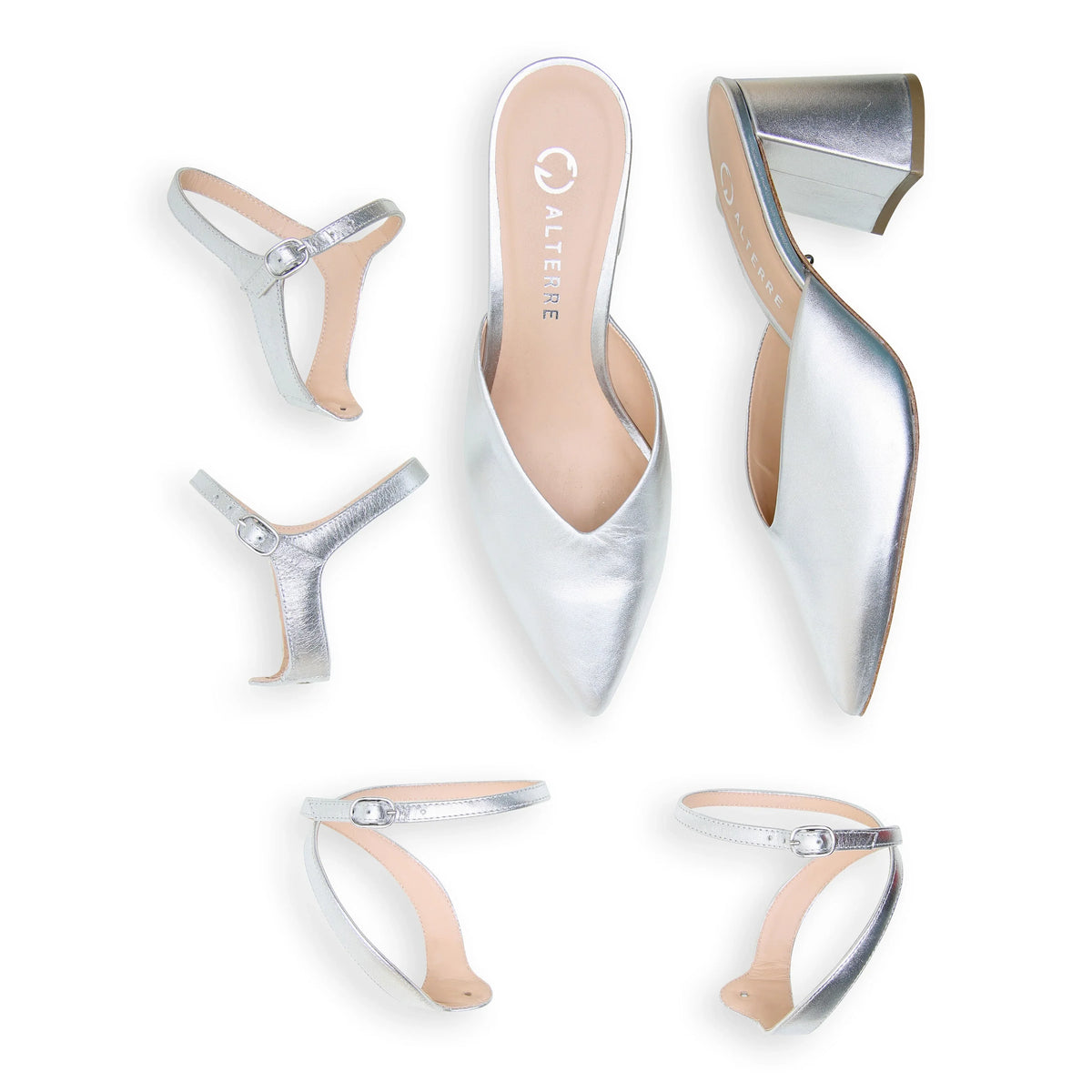 Shop Silver V Mule Starter Kit | Alterre Interchangeable Loafers - Sustainable & Ethical Footwear