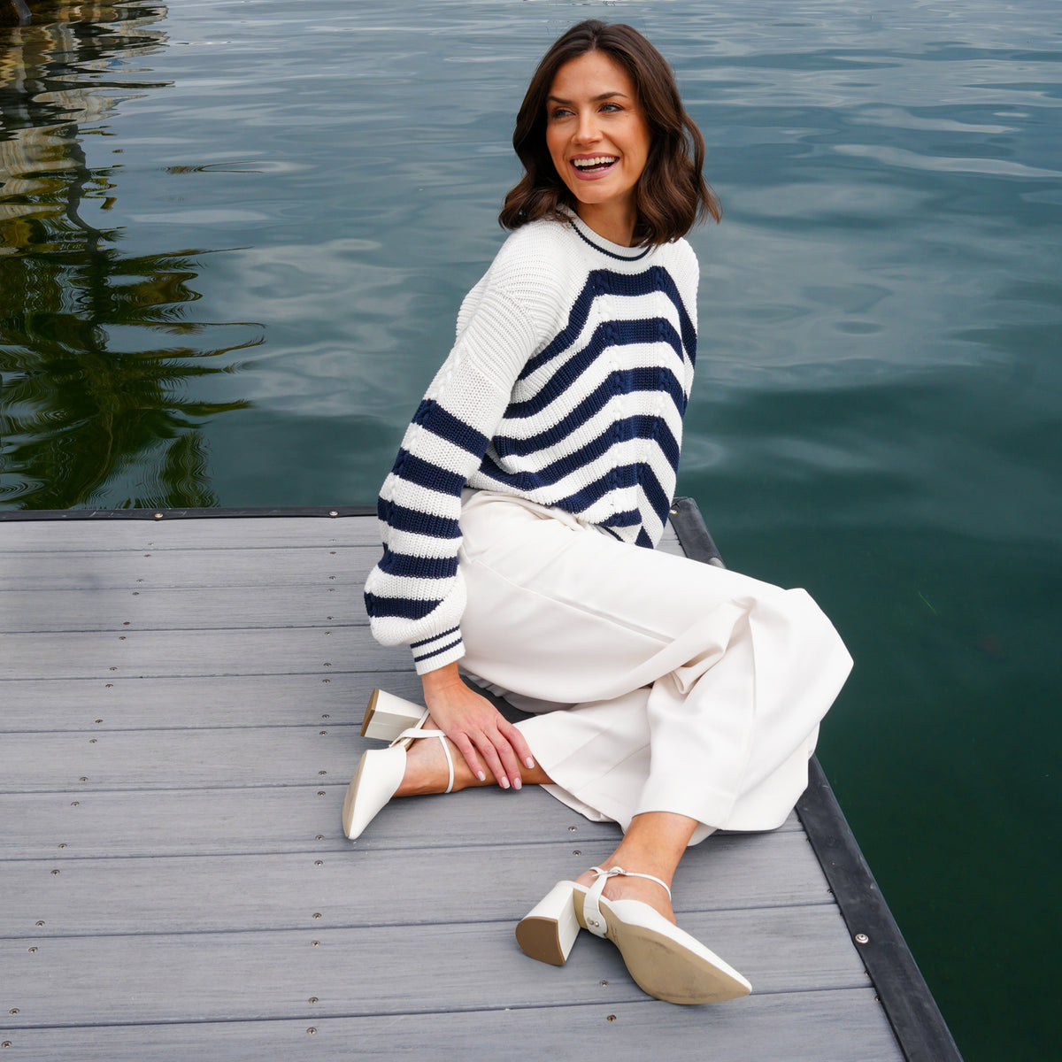 White V Mule + Amal Strap