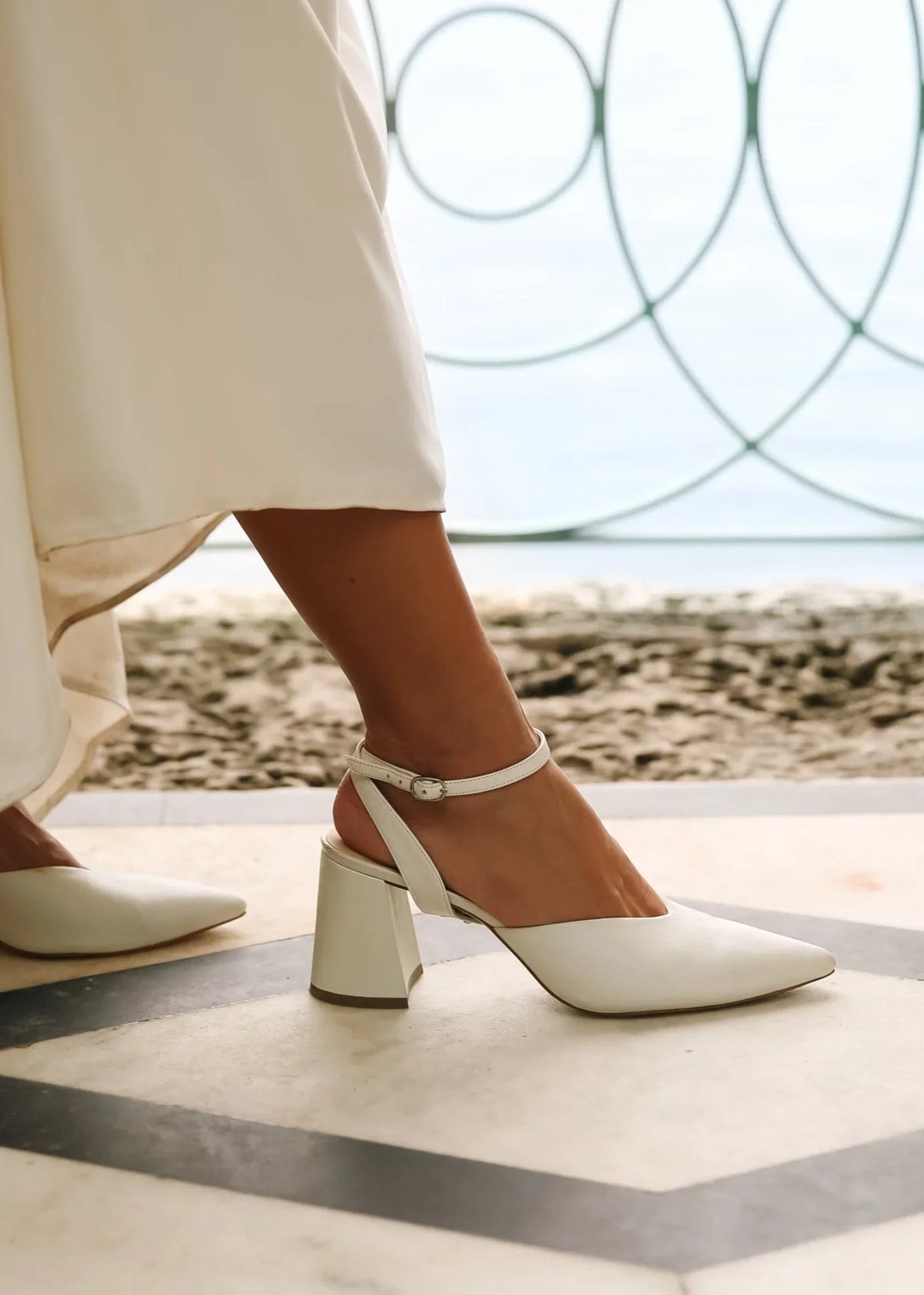 Discover White V Mule + Marilyn Strap Custom Sandals | Alterre Interchangeable, Sustainable & Ethical Shoes
