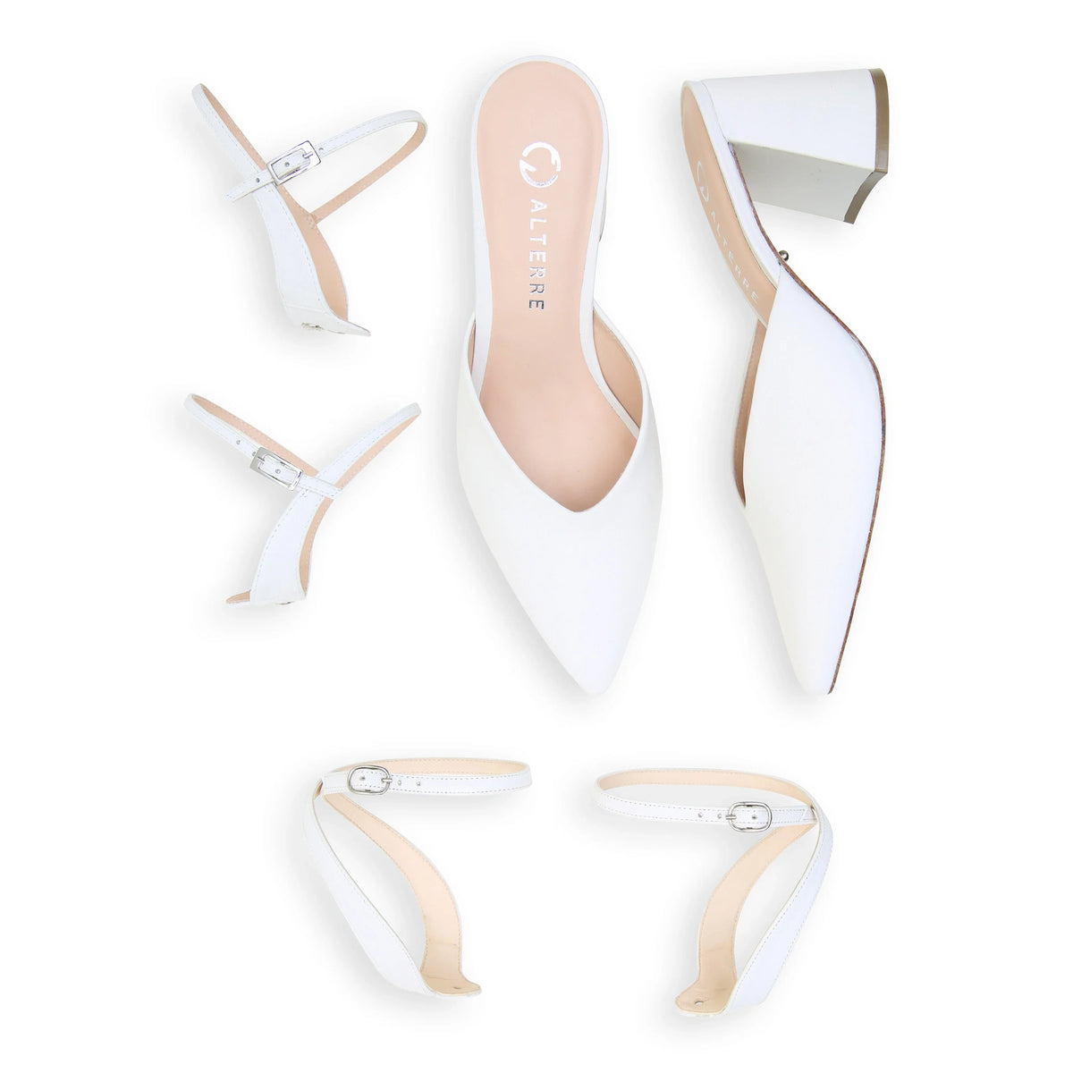 Shop White V Mule Starter Kit | Alterre Interchangeable Loafers - Sustainable & Ethical Footwear