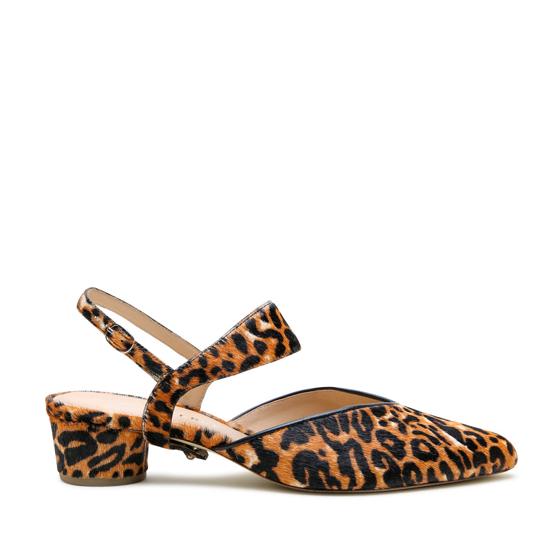 Jaguar V Slide Starter Kit crafted in printed calf hair with exotic alternative made with calf leather and 5-inch heel.
