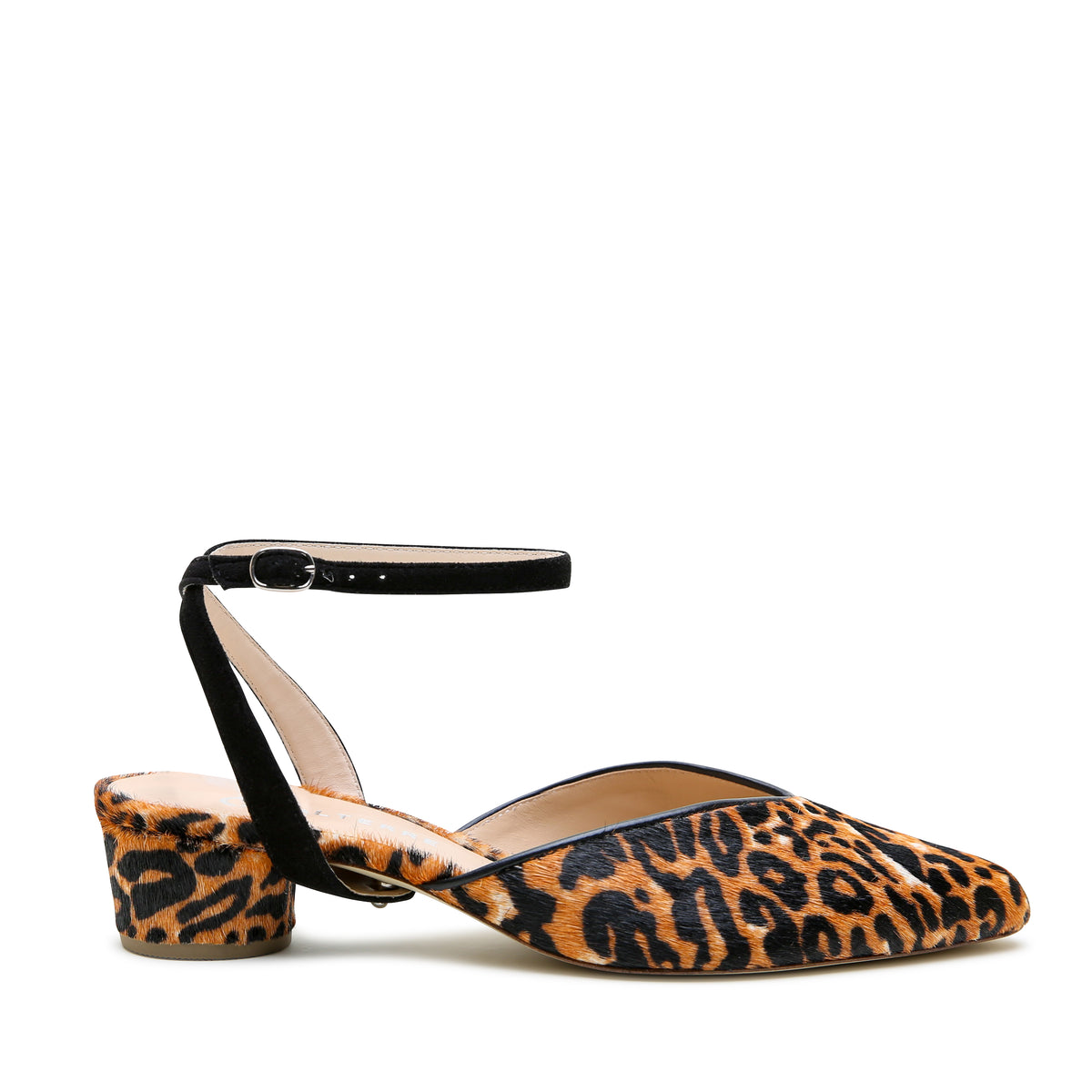 Jaguar V Slide Starter Kit by Alterre with printed calf hair, paired with matching elsie strap and minimal twiggy strap for a slip on style, and mix-and-match interchangeable styling.