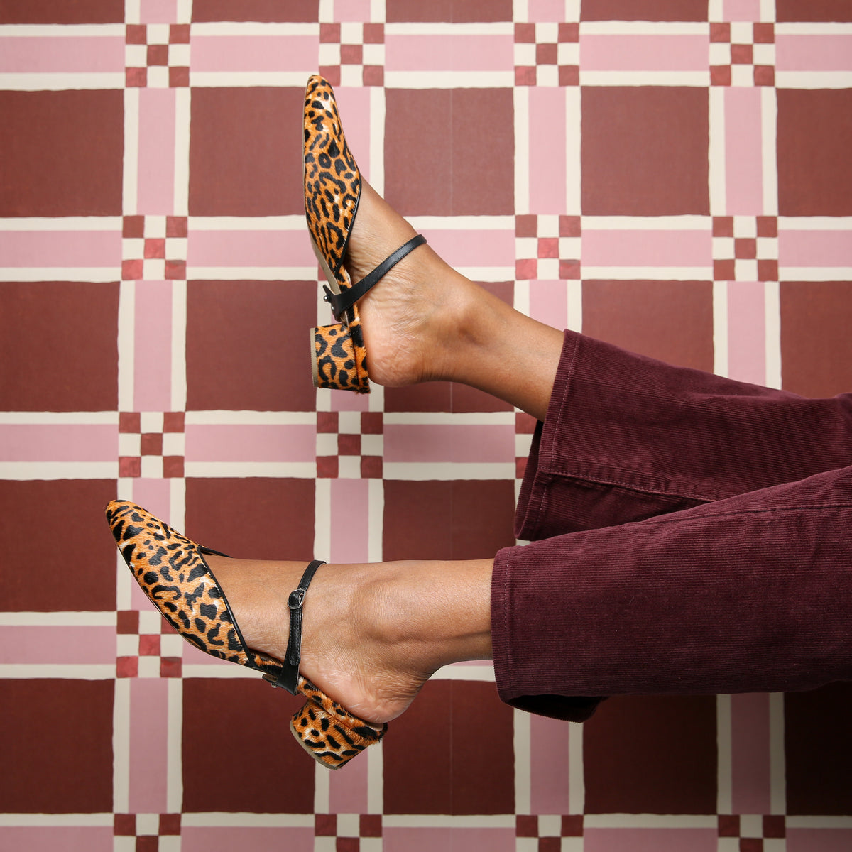 Alterre Jaguar V Slide + Black Twiggy Strap, a customizable slide featuring versatile and elevated cousin of leopard, foam-padded insole, and detachable strap compatibility.