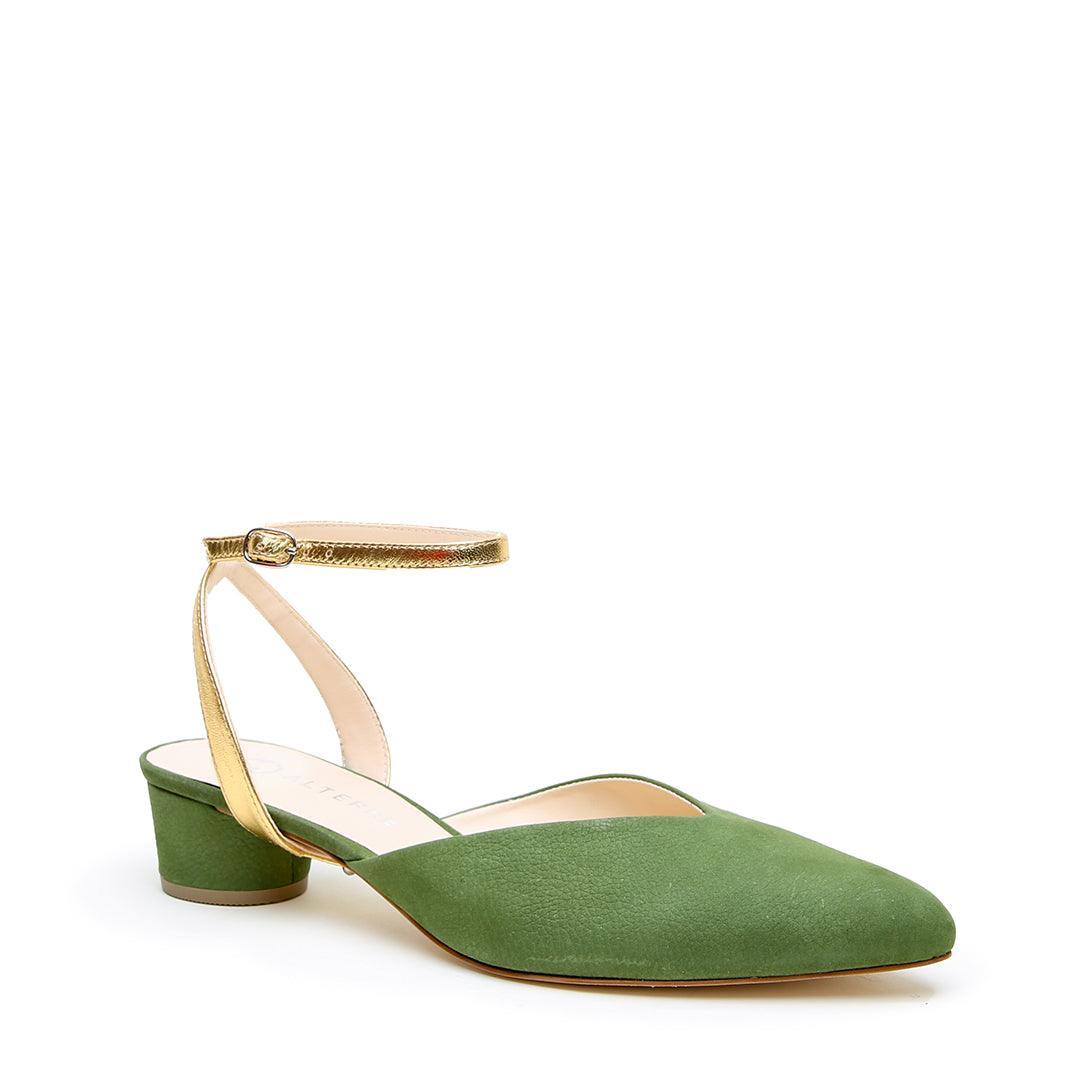 Moss V Slide + Gold Marilyn Strap - Alterre