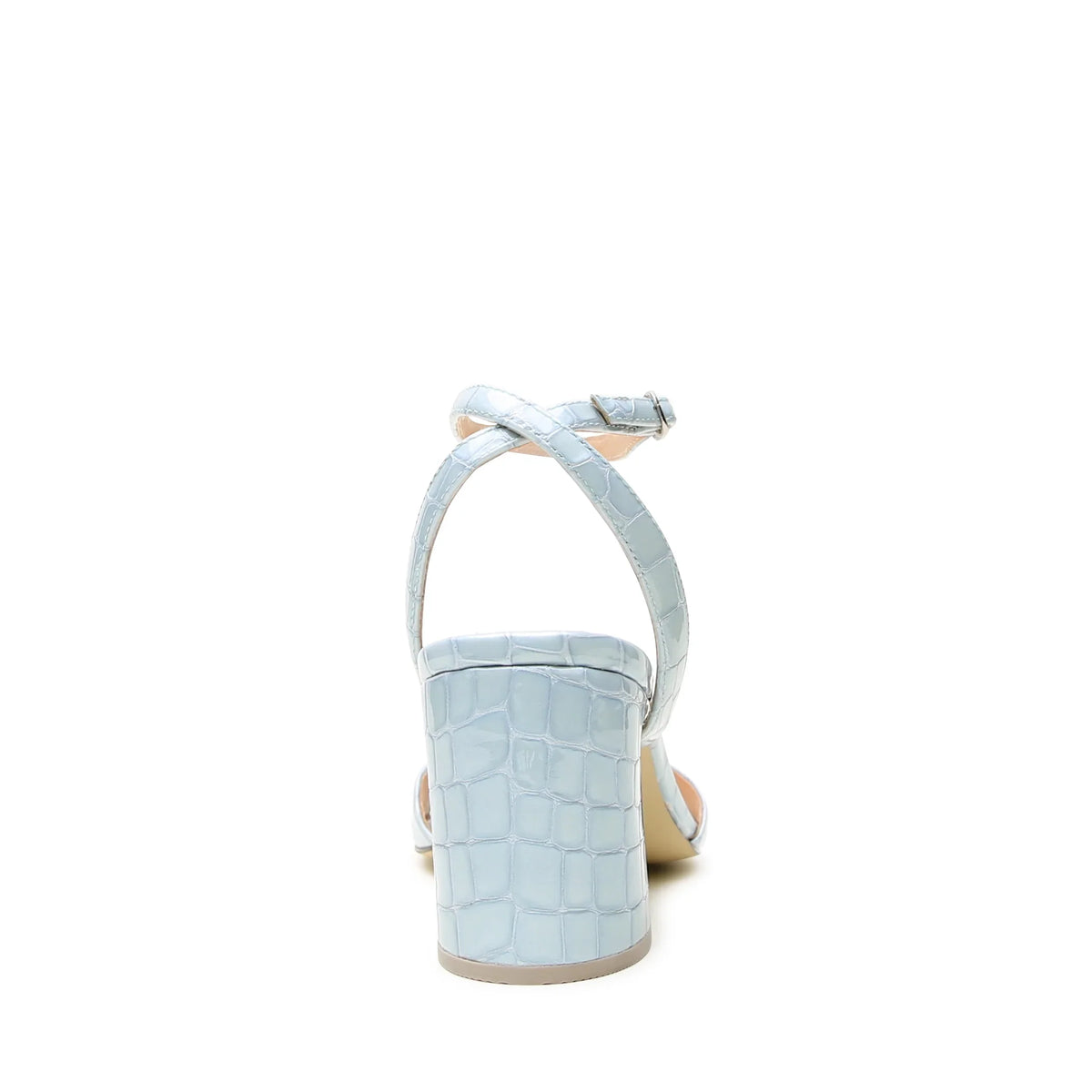 Alterre strap in embossed light blue croc print inspired by Marilyn Monroe and designed for most shoe bases.