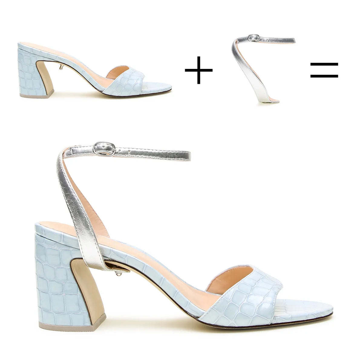 Blue Viper Wave Sandal + Silver Marilyn Strap