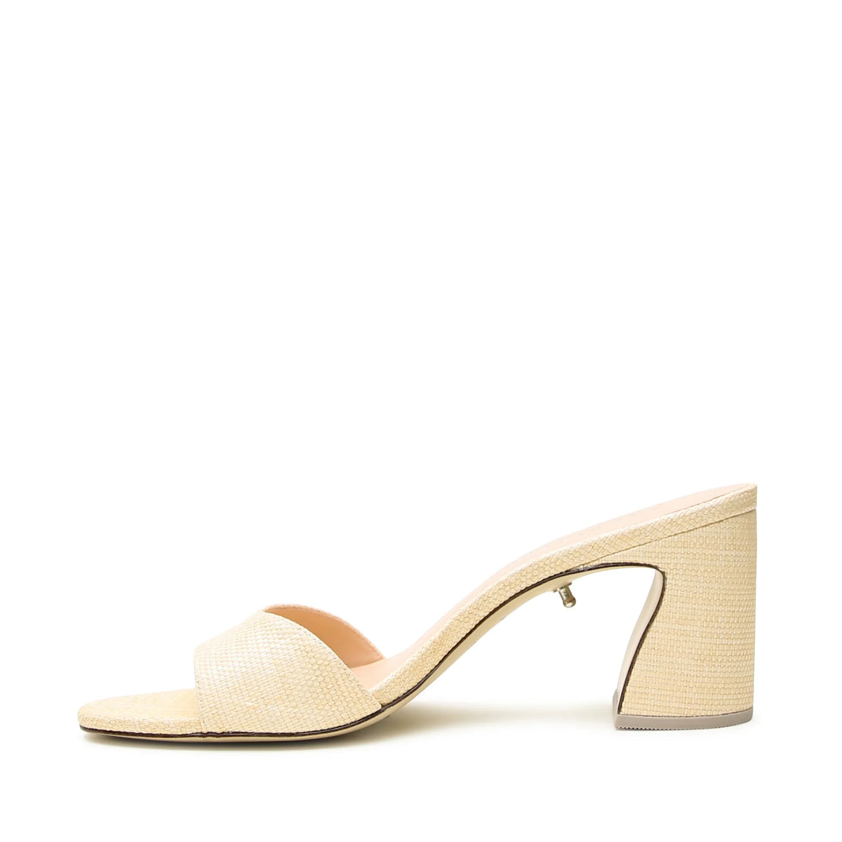 Raffia Wave Sandal by Alterre, a neutral block heel sandal designed for work, happy hour, and wedding guest dressing.