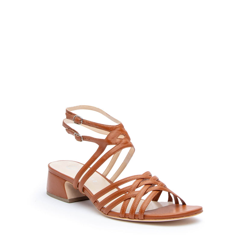 Cognac Bell Sandal + Lozen Custom Sandals | Alterre Make A Shoe - Sustainable Shoes & Ethical Footwear