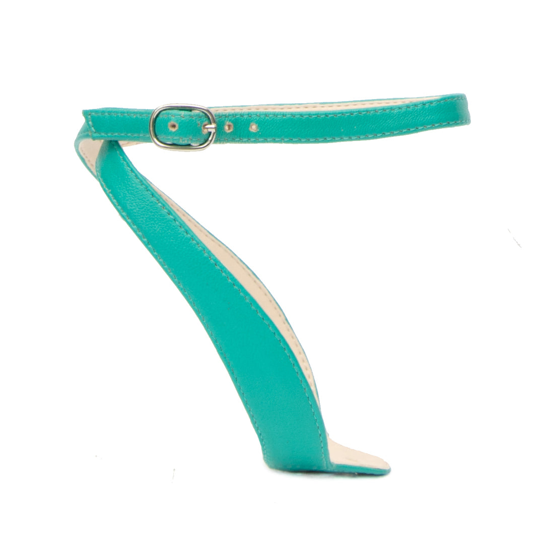 Marilyn in Teal Customized Shoe Straps | Alterre Interchangeable Shoes - Sustainable Footwear & Ethical Shoes