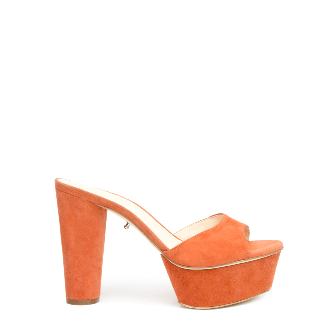Orange Suede Platform Customized Shoe Bases | Alterre Interchangeable Shoes - Sustainable Footwear & Ethical Shoes