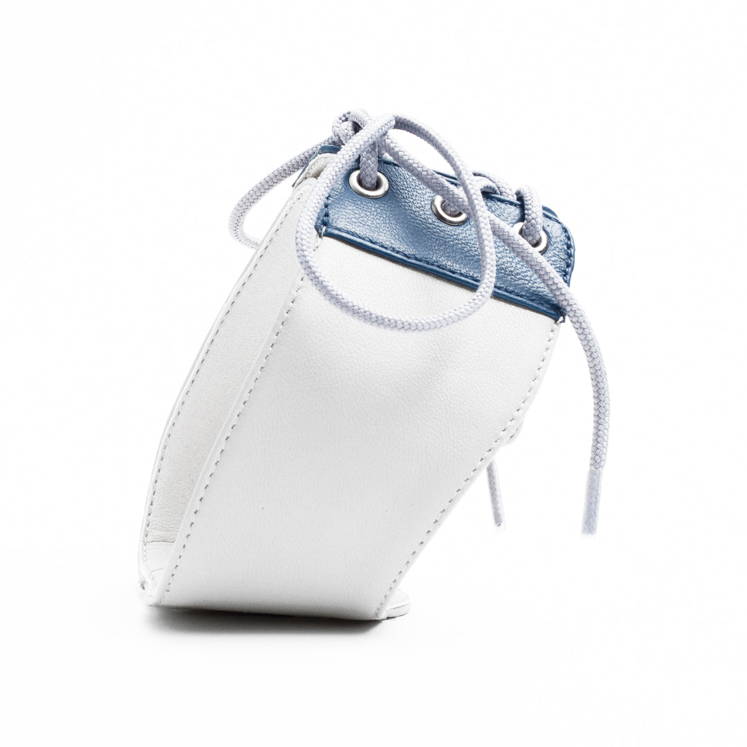 Tilda in Cream/Evening Sky Customized Shoe Straps | Alterre Interchangeable Shoes - Sustainable Footwear & Ethical Shoes