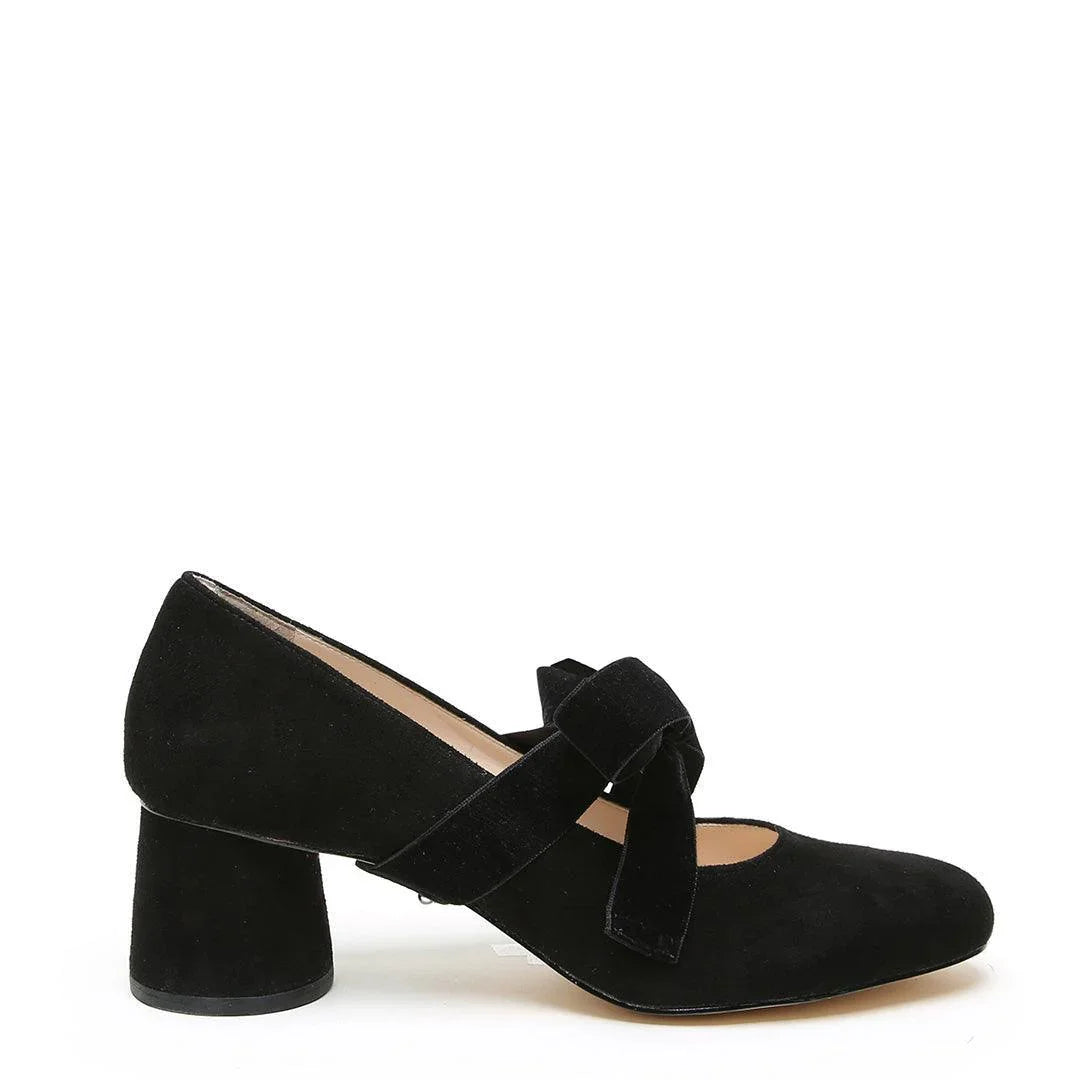 Suede Ballet Pump + Velvet Marie Strap