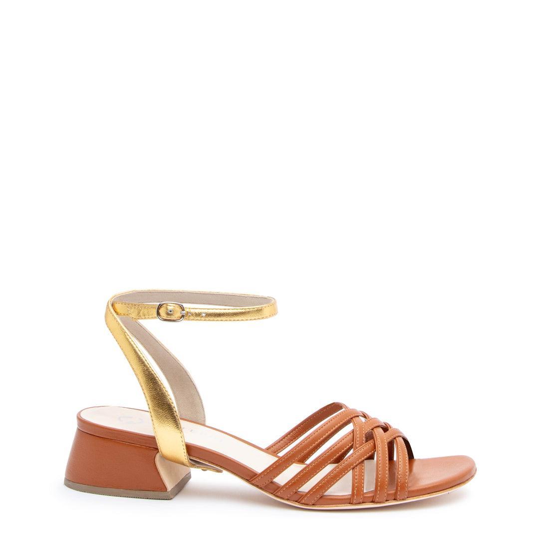 Cognac Bell Sandal + Marilyn Strap
