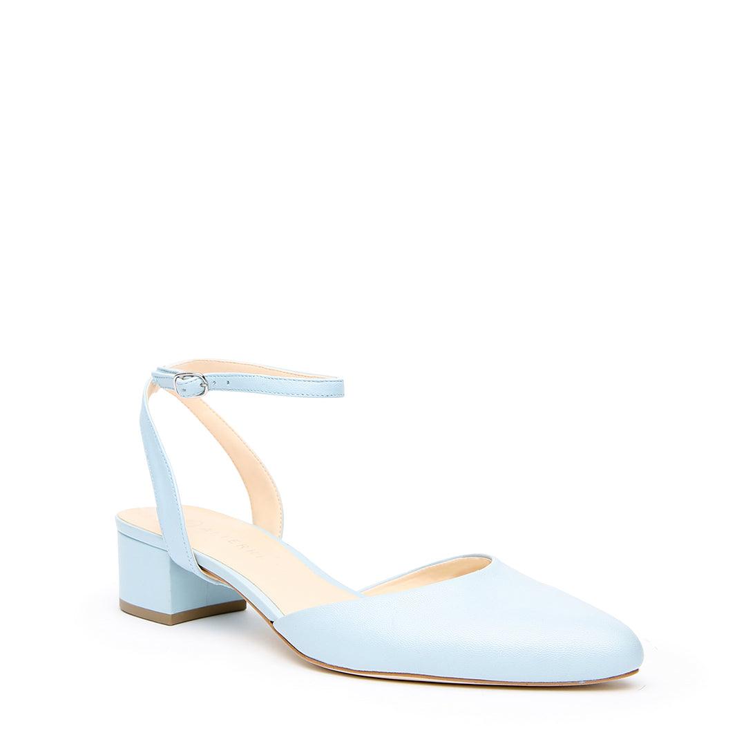 Alterre Customizable White V Mule + Marilyn Strap - White - 7