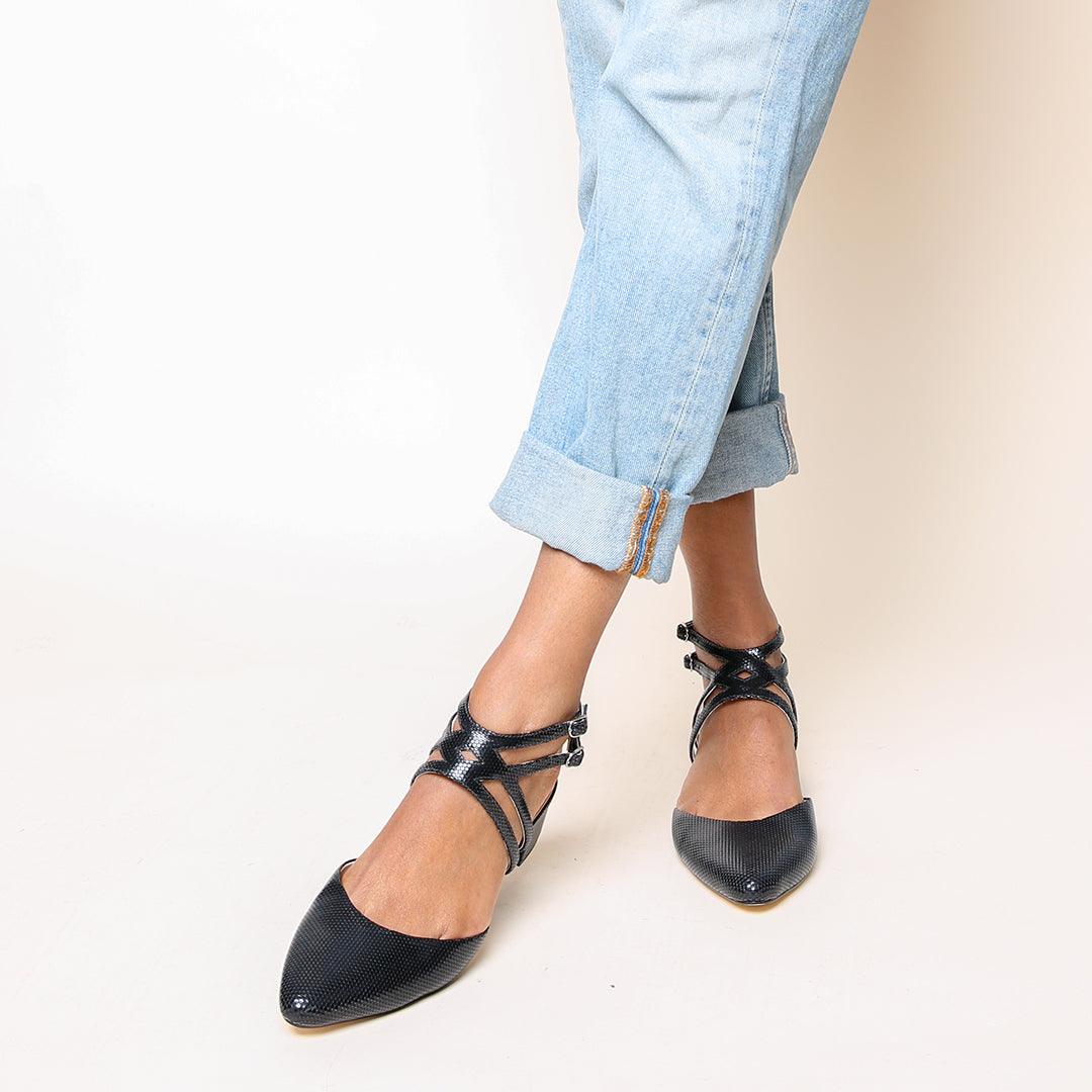 Rattlesnake Black Slide + Lozen Personalized Slides | Alterre Ethical Slides - Sustainable Shoes for Women