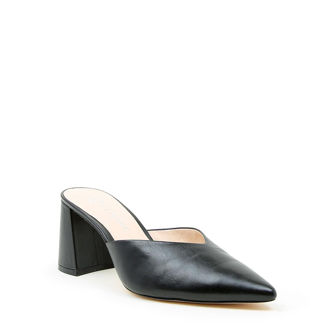 Missguided block heel mules with square toe in black | ASOS