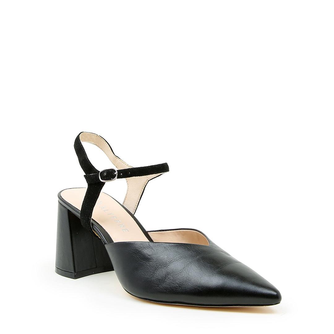 Plan C point-toe block-heel mules - Black