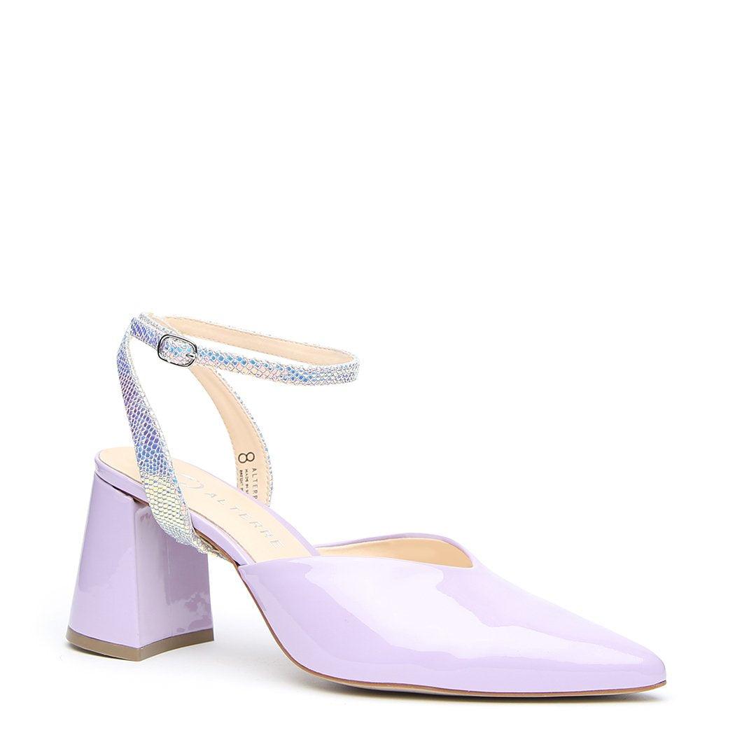 Alterre Customizable White V Mule + Marilyn Strap - White - 7