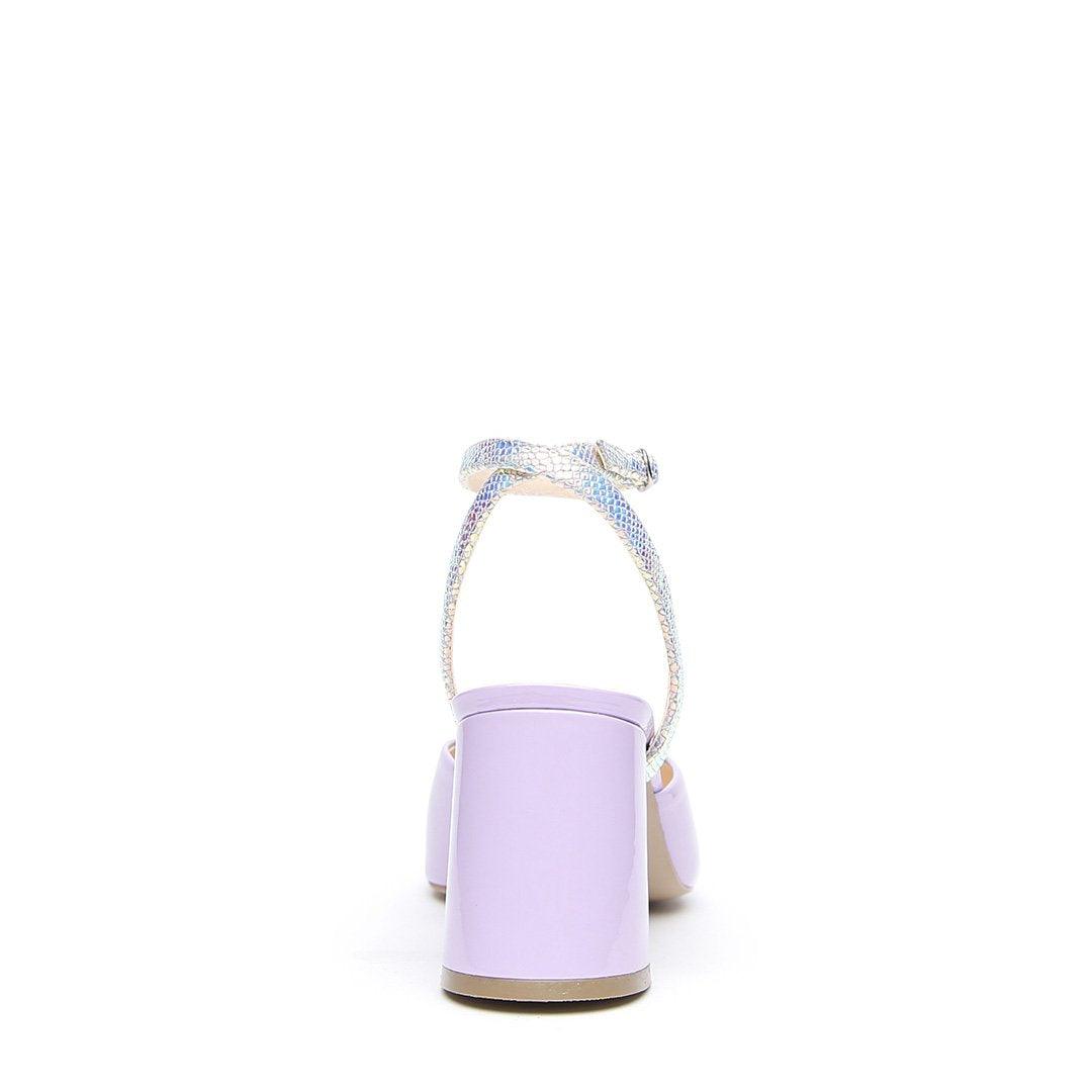 Alterre Customizable White V Mule + Marilyn Strap - White - 7