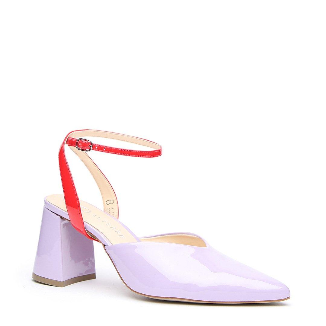 Alterre Customizable White V Mule + Marilyn Strap - White - 7